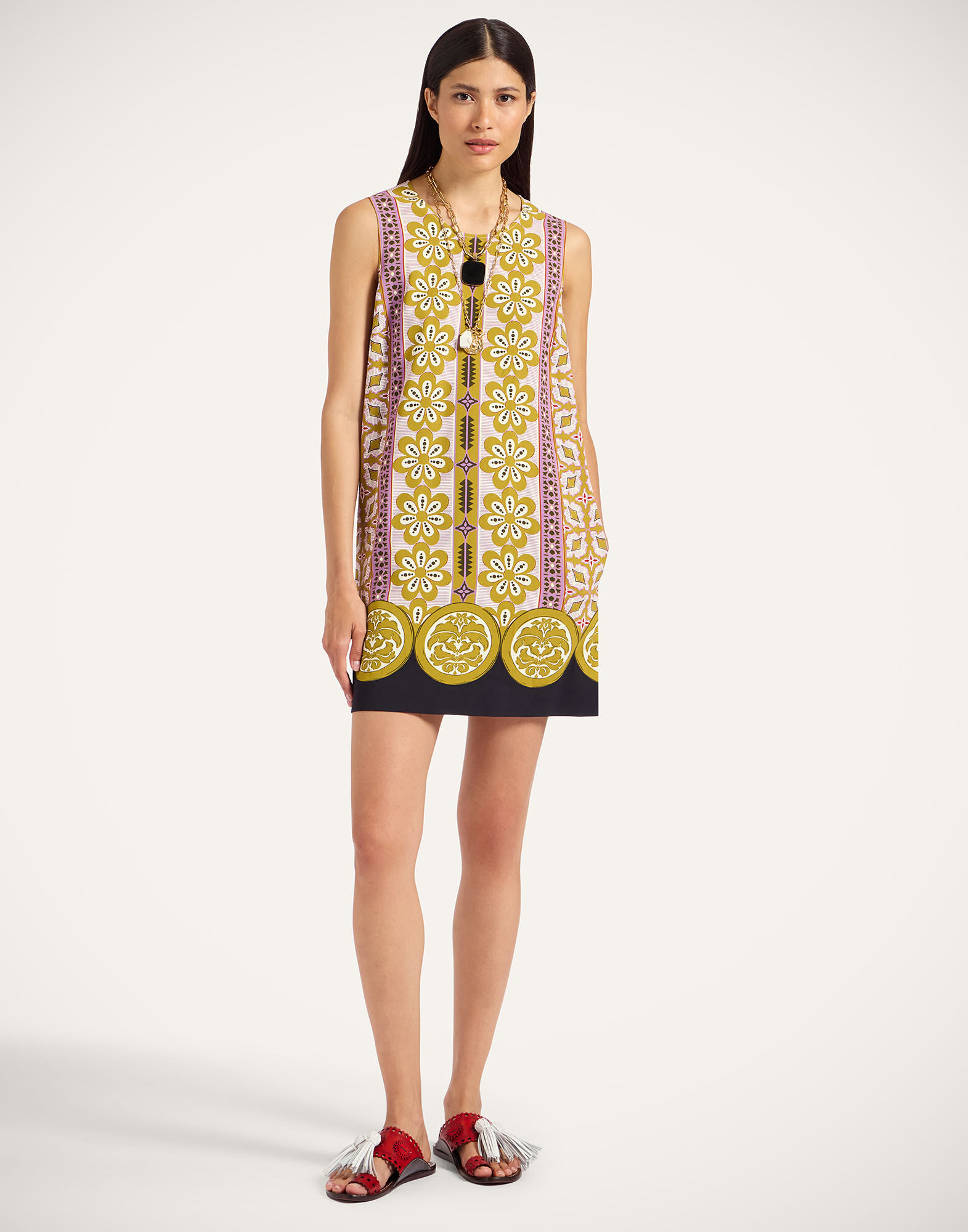 La DoubleJ Stretch Tunic Pagoda Plac&eacute;e Pink DRE0758VIS011PAG01PI01