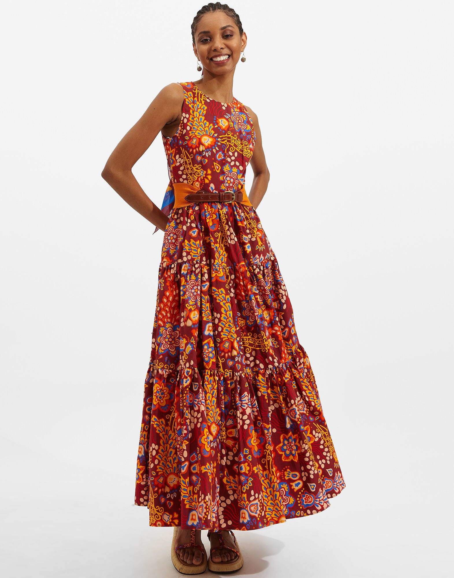 La DoubleJ Sleeveless Big Dress Taranta DRE0185COT001TAR0001