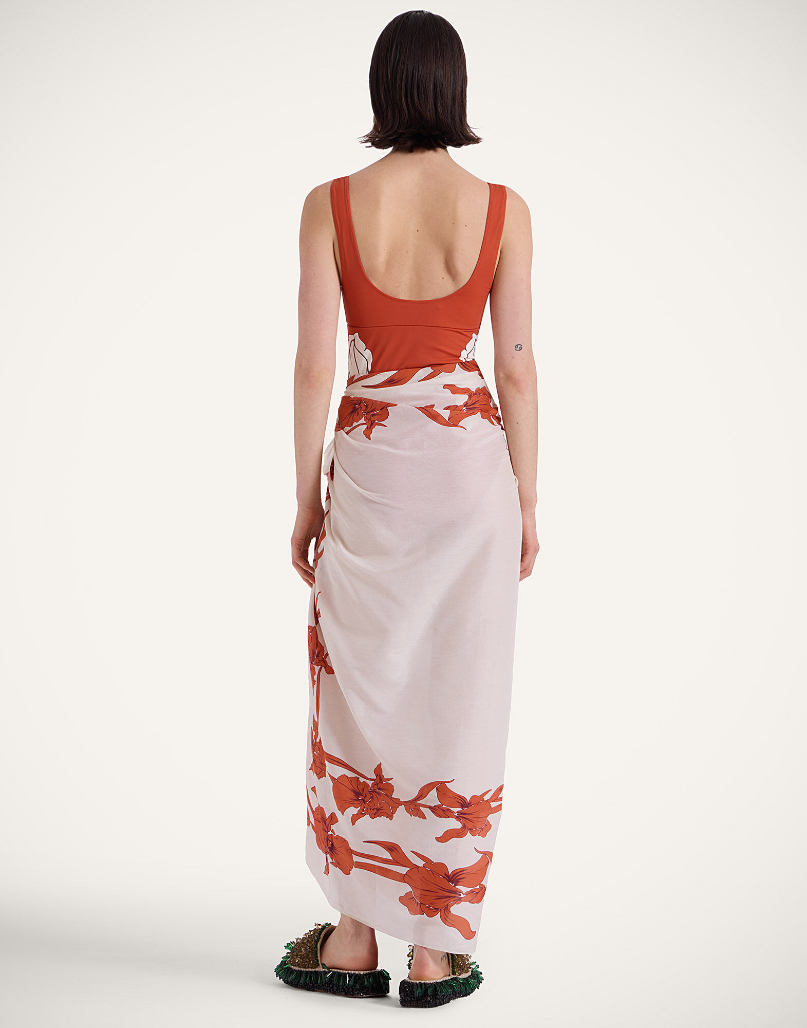 La DoubleJ Pareo Iris Plac&eacute;e Dark Orange SCA0052SIL010IRS07OR03