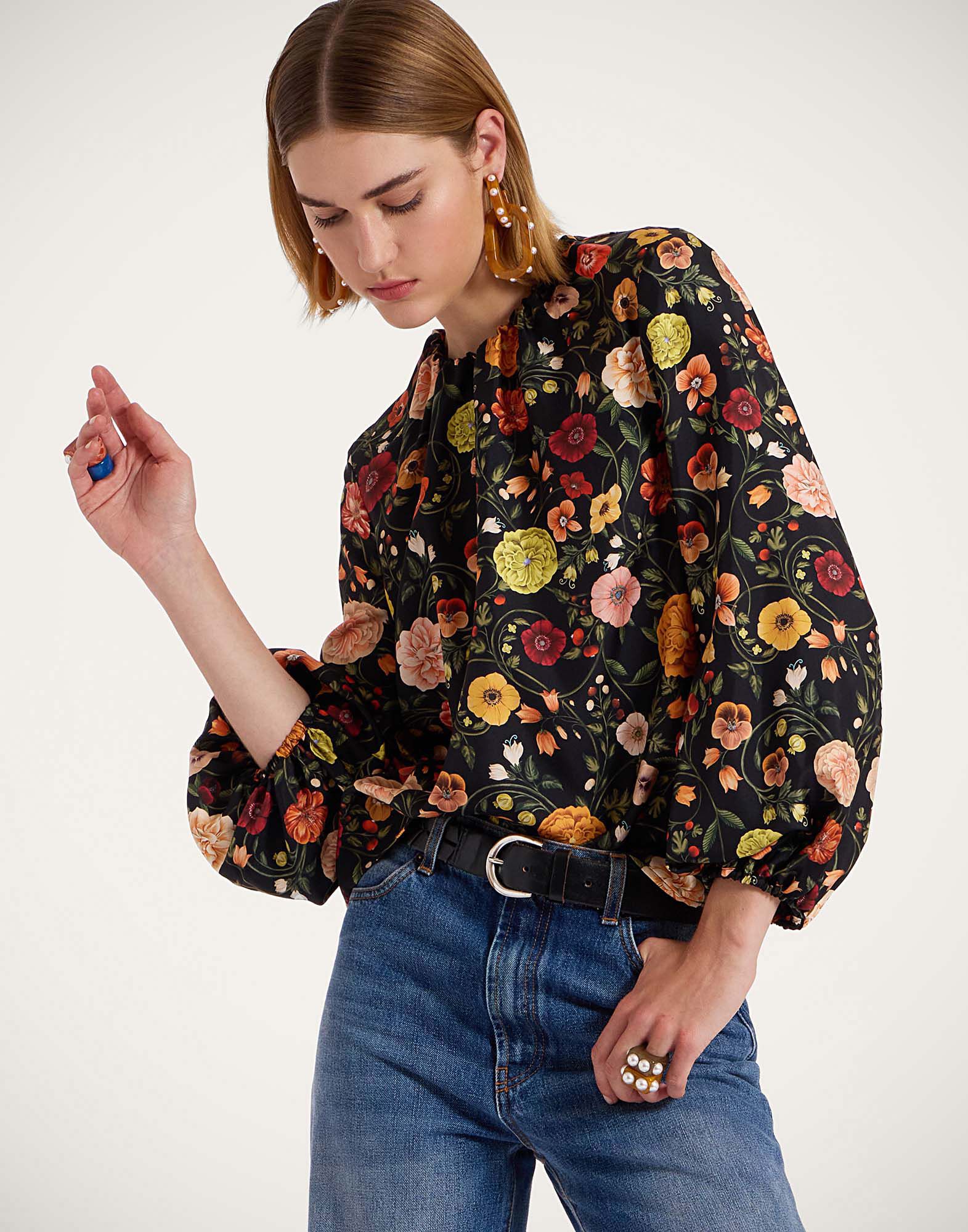 La DoubleJ Charming Top Botticelli Black TOP0021SIL001CEL01BL01