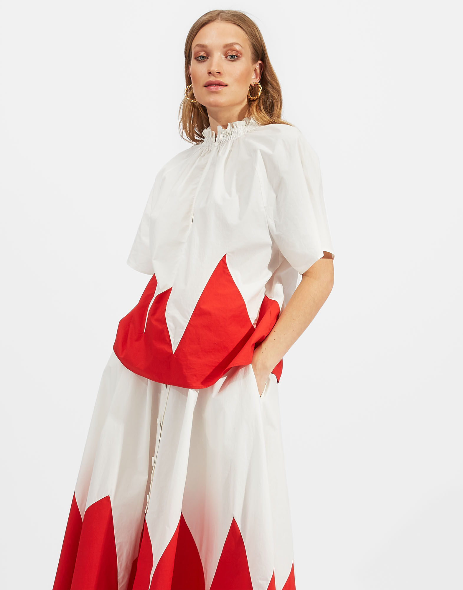 La DoubleJ Holiday Shirt Solid White Smoke SHI0062COT001AVO0004