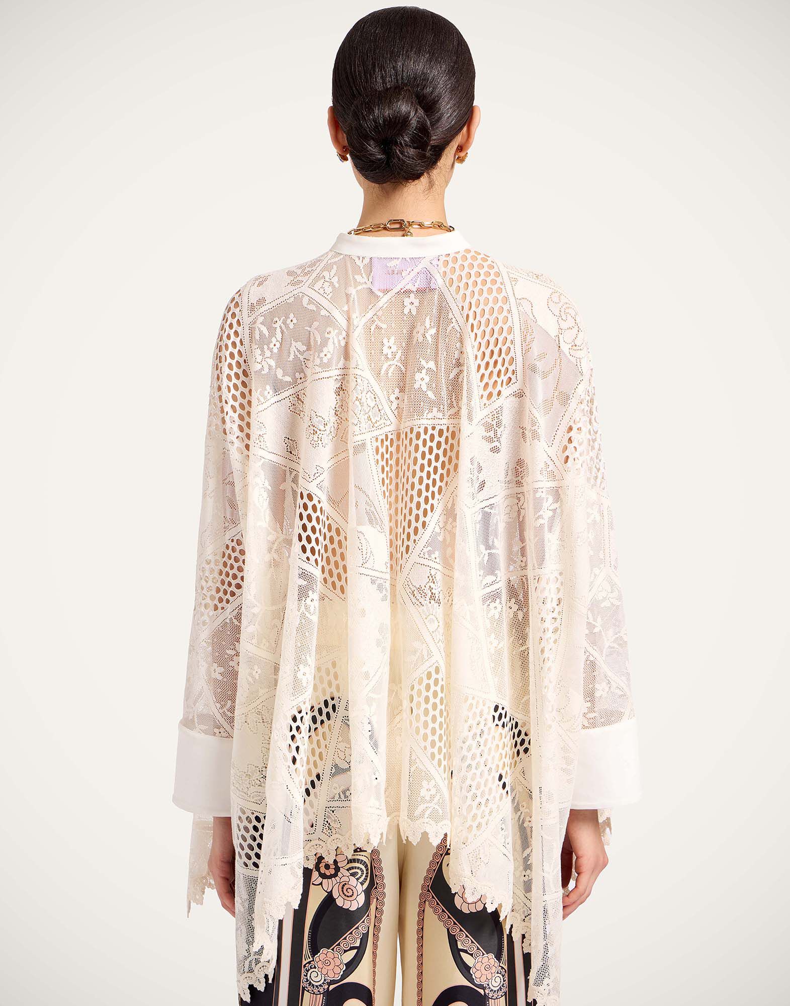 La DoubleJ Lacey Foulard Shirt Solid Ecru SHI0167LAC008SOLIDBR05