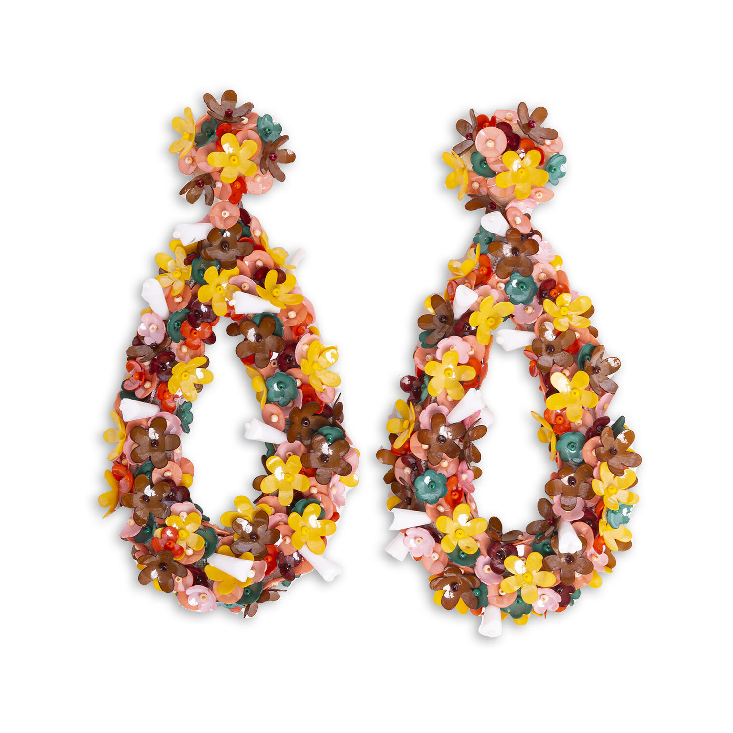 La Doublej Confetti Hoops In Solid Pink