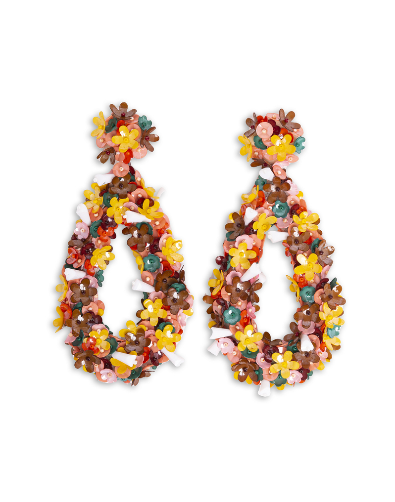 La DoubleJ Confetti Hoop Earrings La DoubleJ Confetti Hoop Earrings Solid Pink EAR0033PLS001SOLIDPI01