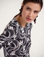 La DoubleJ Long Sleeve Swing Dress La DoubleJ Long Sleeve Swing Dress Aperol Black & White DRE0831JER027APE01BL03