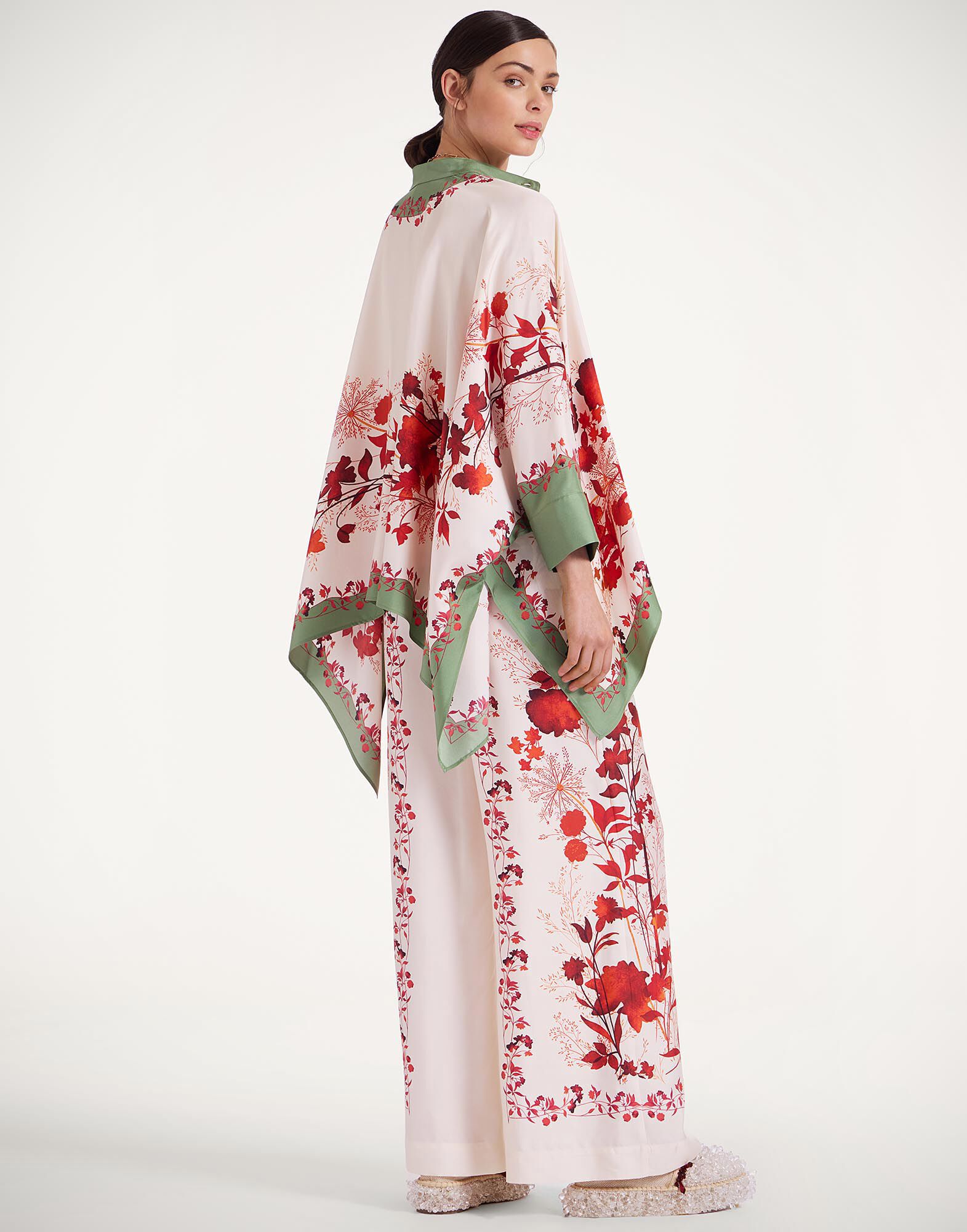 La DoubleJ Palazzo Pants Woodland Plac&eacute;e Camouflage TRO0026SIL006WOD01GR08