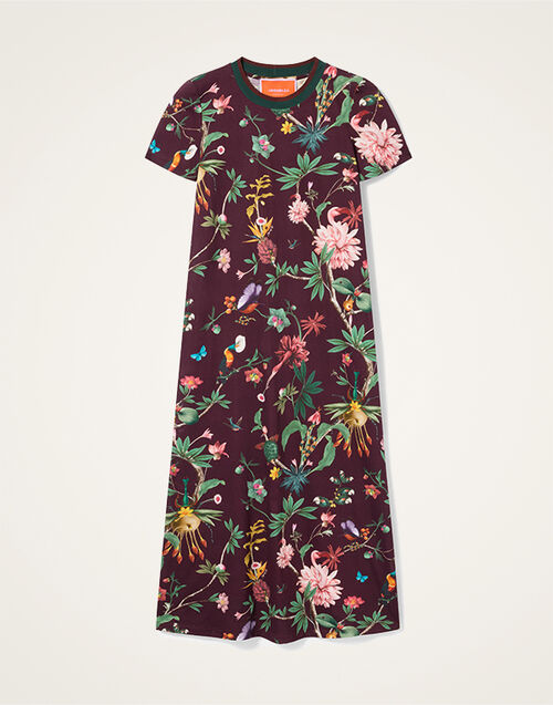 La DoubleJ Sporty Swing Dress La DoubleJ Sporty Swing Dress Zooflora Burgundy DRE0247JER002ZOF02RE02