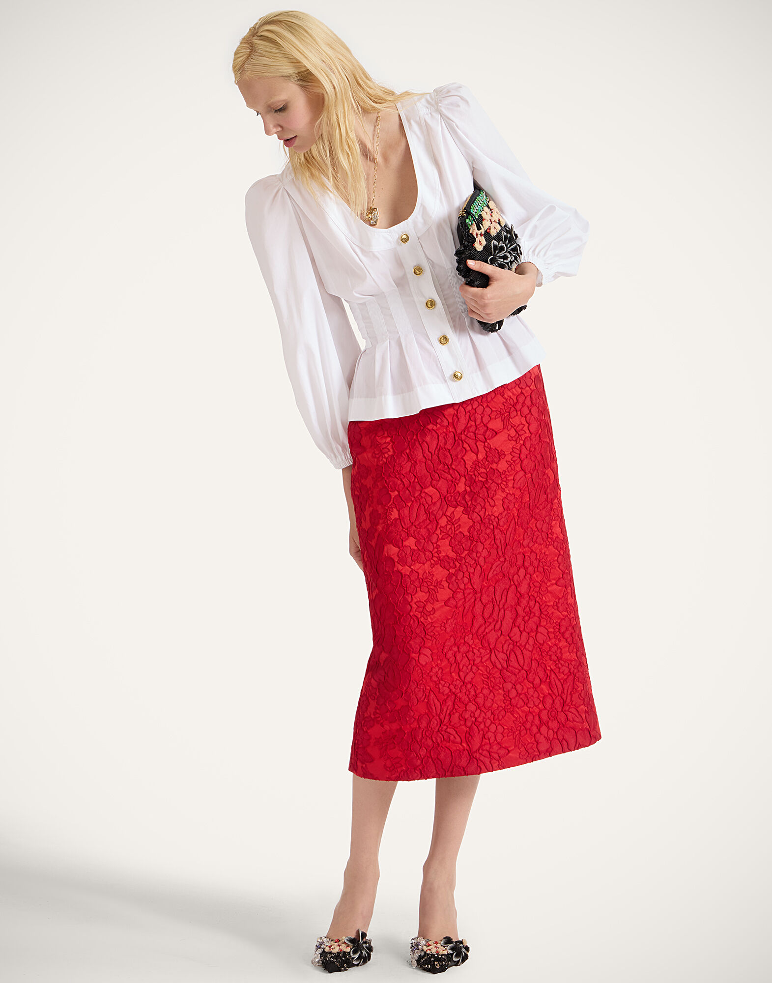 La DoubleJ Primrose Shirt Solid White SHI0122COT064SOLIDWH01