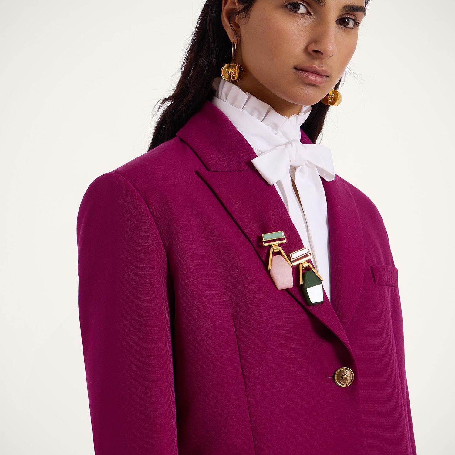 La Doublej Jones Jacket In Solid Purple