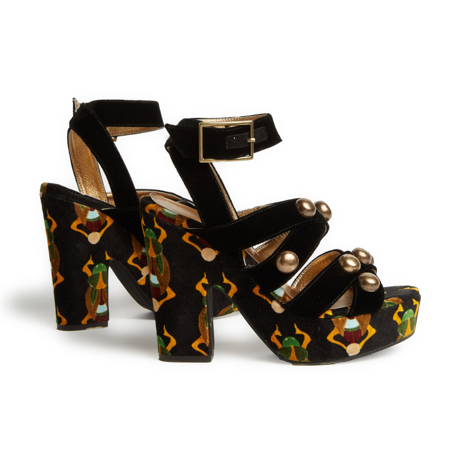 La Doublej Medal Wedge In Black