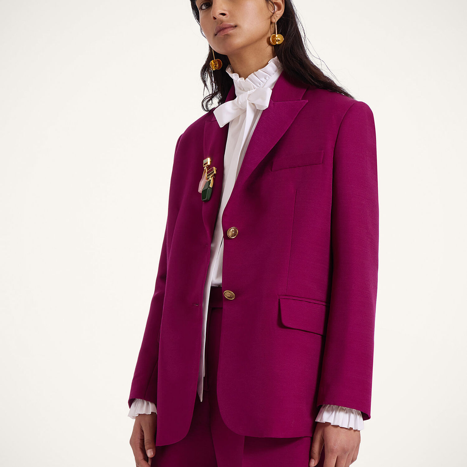 La Doublej Jones Jacket In Solid Purple