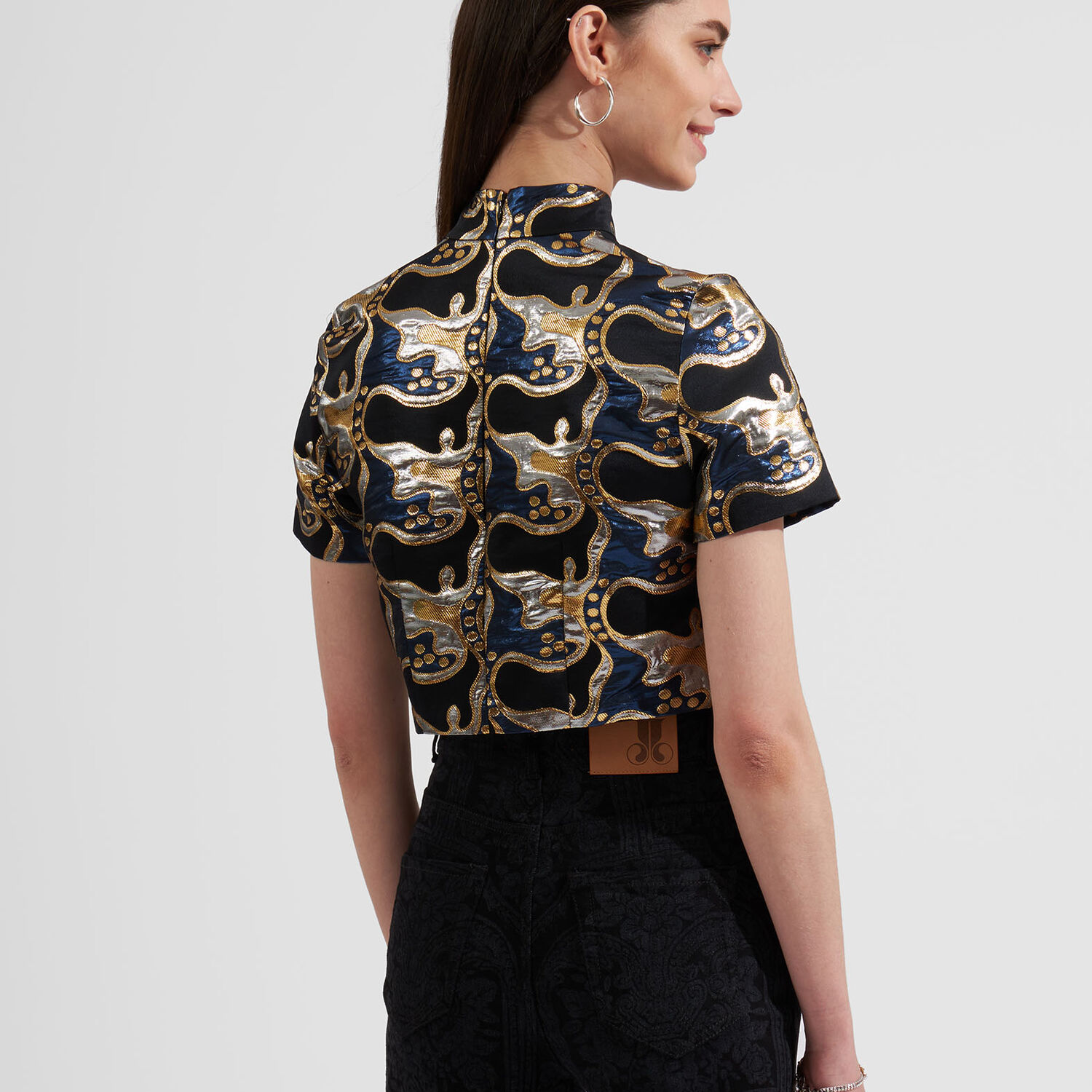  La Doublej Shirts & Tops Women - Juliet Crop Top Spritz Blu Xs 45% Poliestere Riciclata 33% Fibra Metallizzata 22% Poliestere 