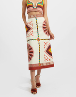 La DoubleJ Baia Skirt &#40;Placed&#41; Macro Tiles Placed SKI0081COT037MAC01WH01