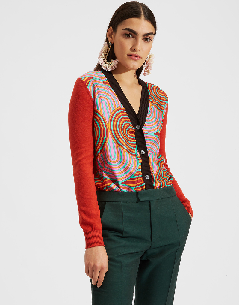 LaDoubleJ Gemini Cardigan LaDoubleJ Gemini Cardigan Slinky Rosso PUL0005KNI005SLI0002