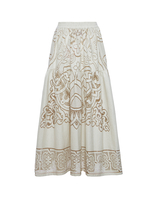 La DoubleJ Lacey Oscar Skirt Solid White Smoke SKI0102EMB006SOLIDWH02