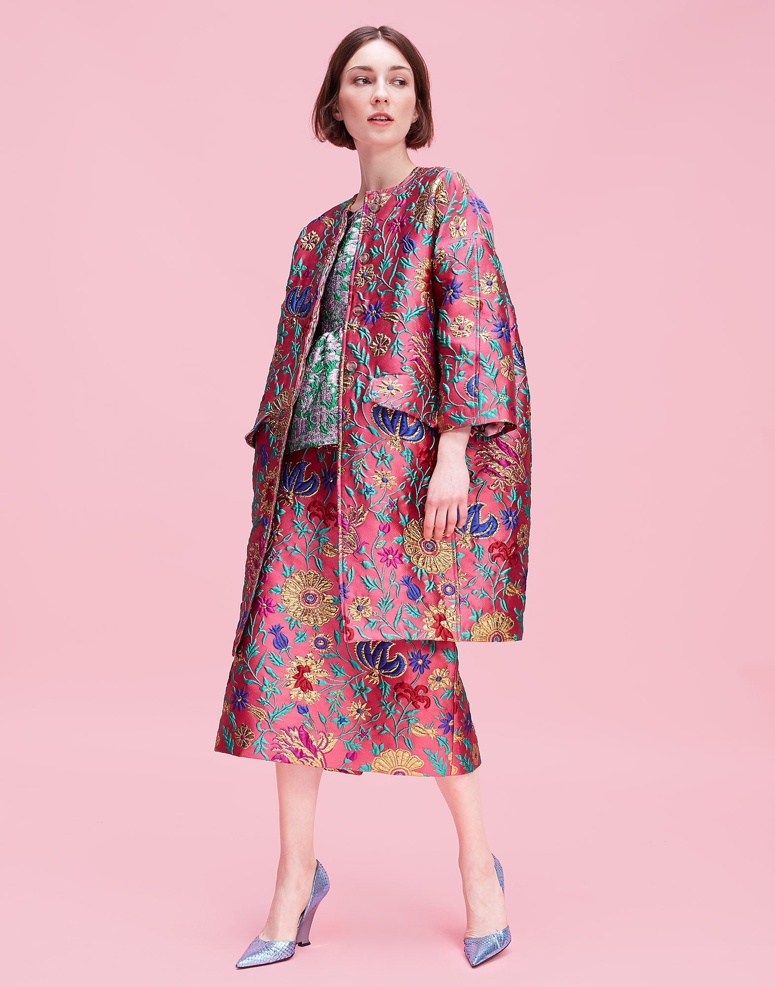 LaDoubleJ Smurfette Top in Check Verde Check Verde SHI0029JAC009CHE0002