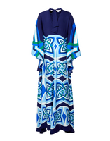 La DoubleJ Magnifico Dress &#40;Placed&#41; Lakshmi Placed Blu DRE0232VIS004LAK02BU03
