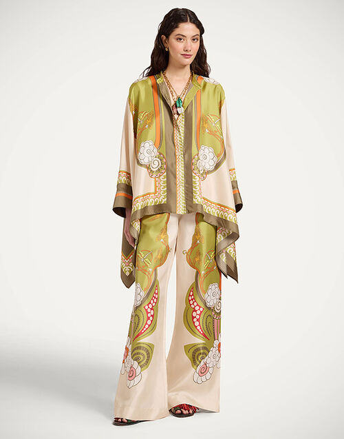 La DoubleJ Palazzo Pants Ambrosia Plac&eacute;e Ivory TRO0026SIL001AMB03WH04