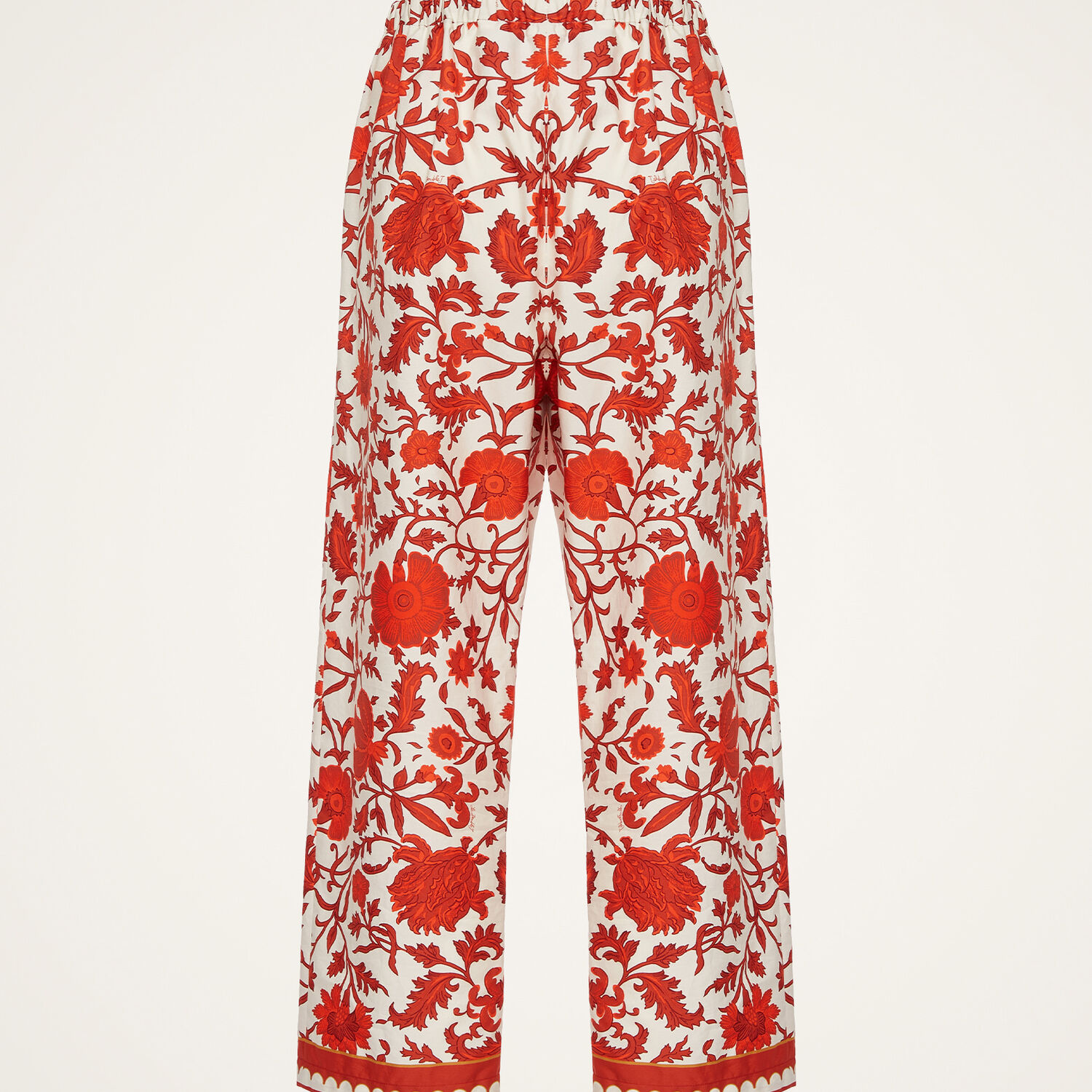 La Doublej Drawstring Pants In Dragonflower Mini Red
