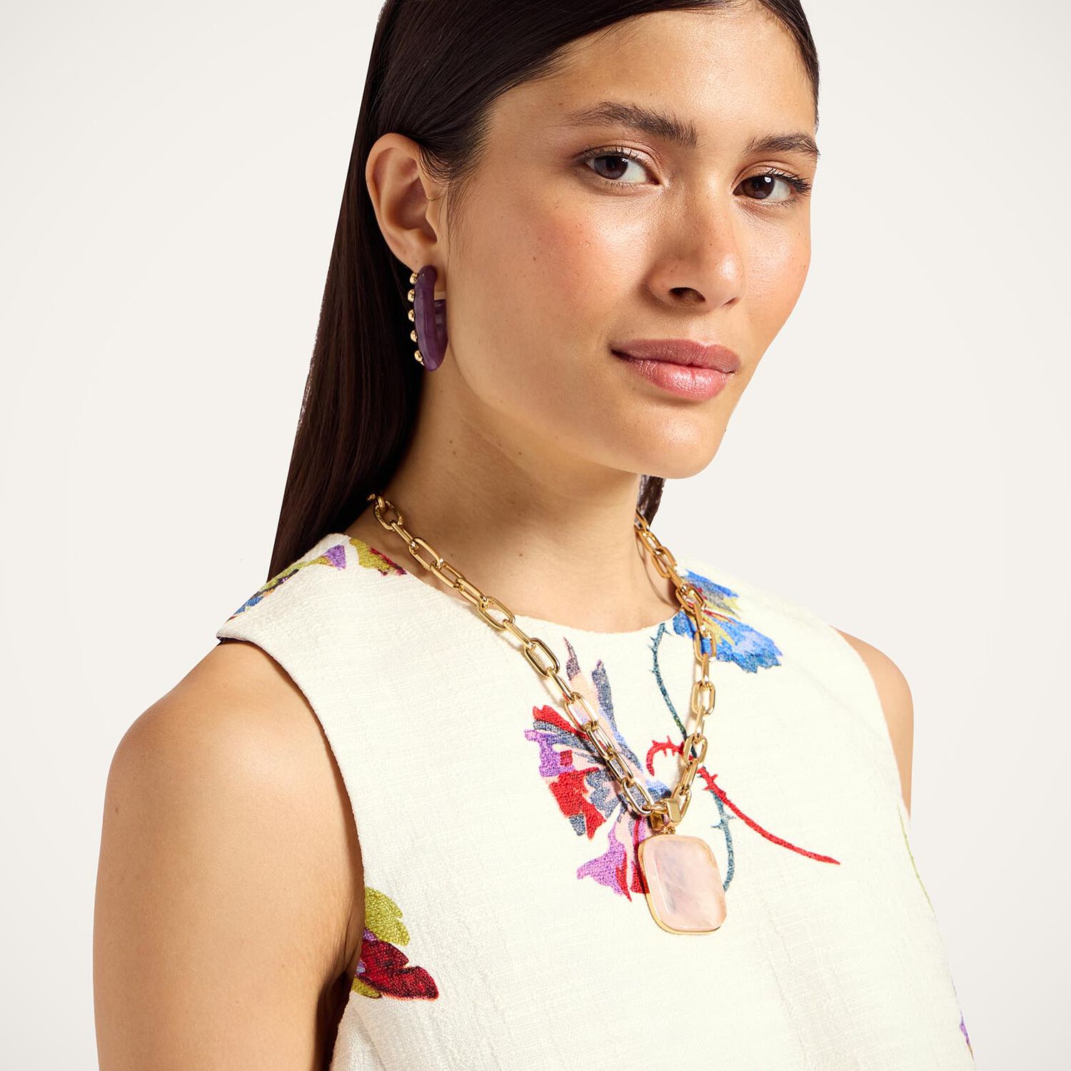 La Doublej La Scala Top In White