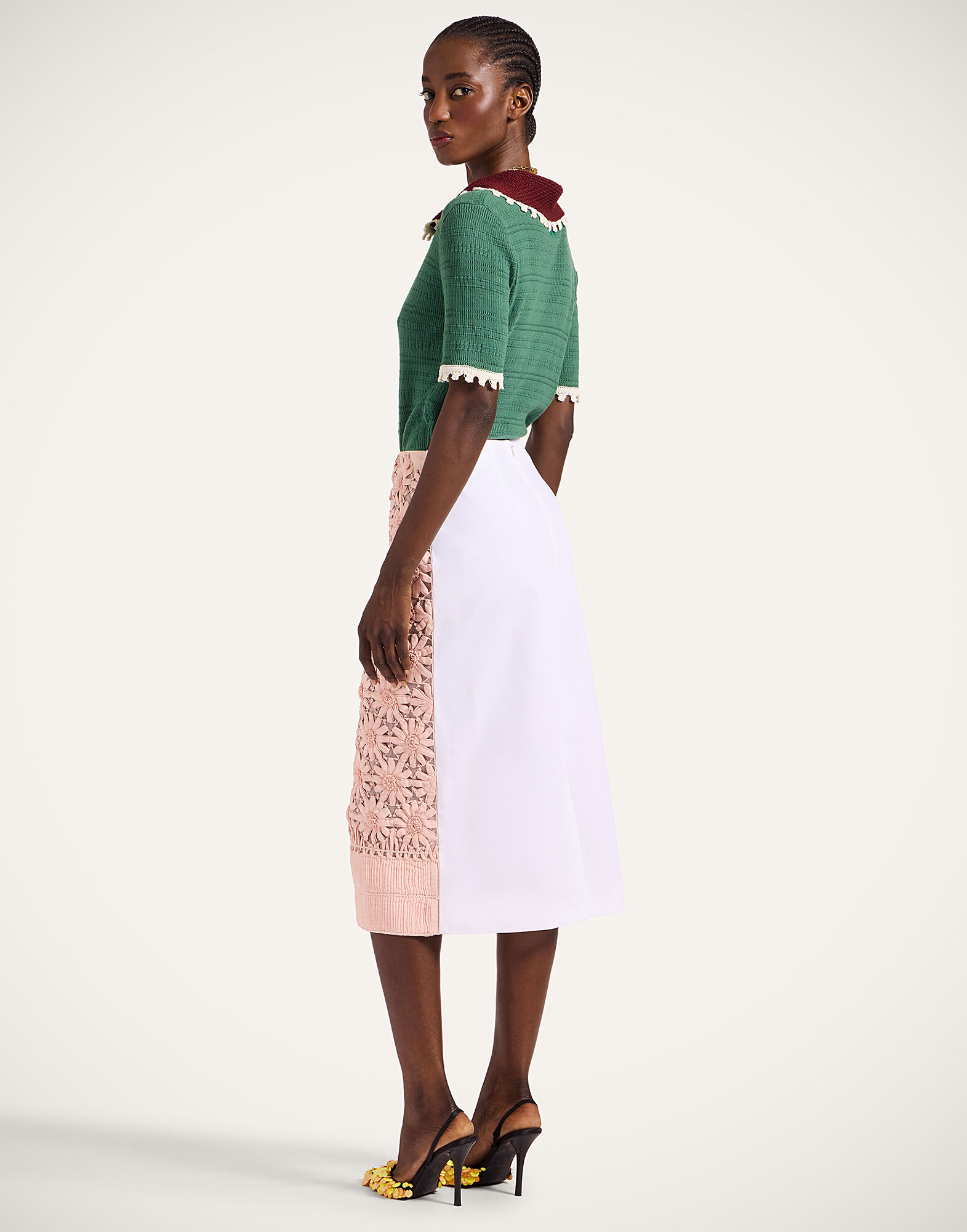 La DoubleJ Pencil Skirt Solid Pink SKI0159COT070SOLIDPI01