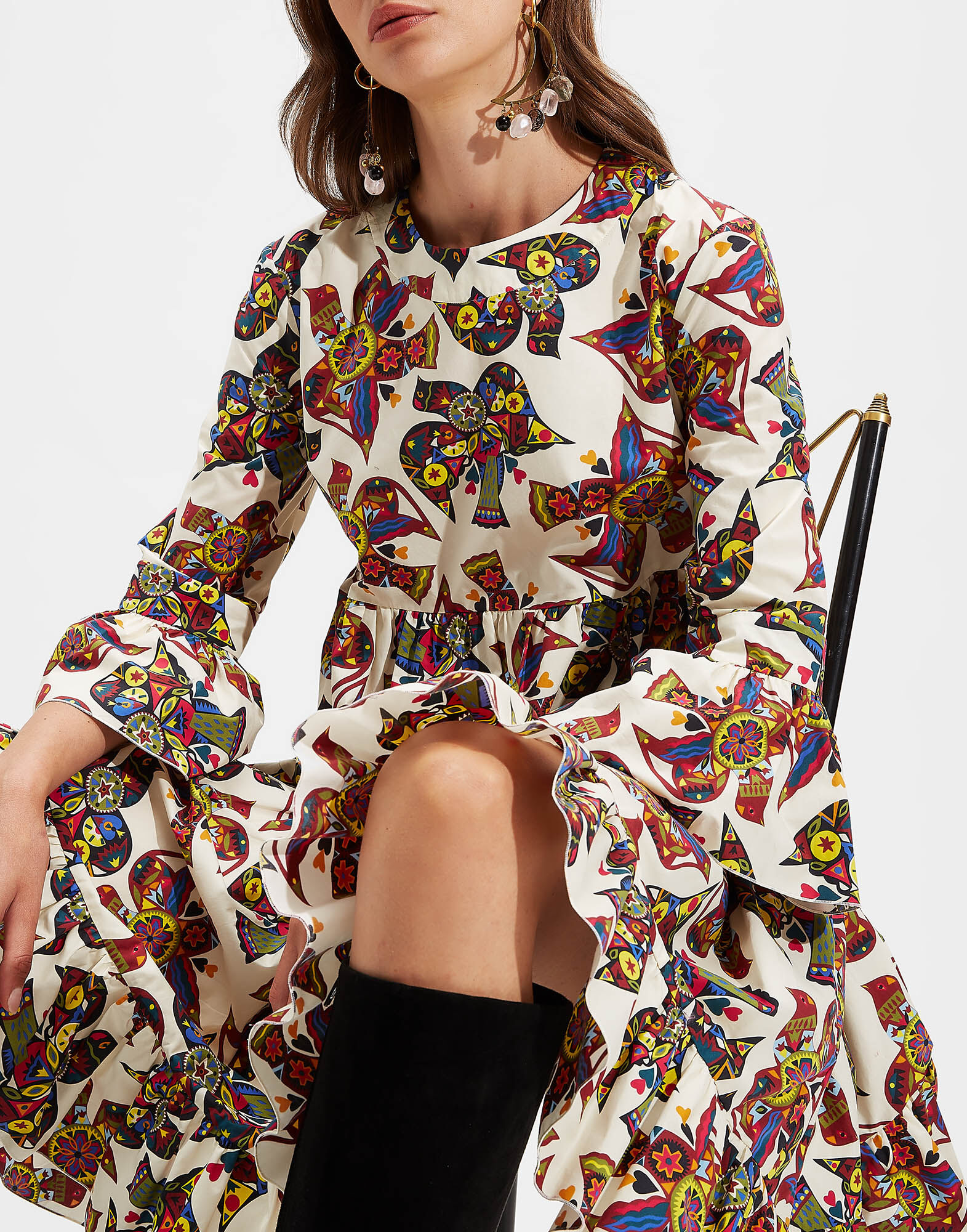 LaDoubleJ Bambi Dress Piccolo Dove DRE0188COT001PCD0001