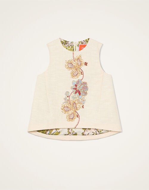 La DoubleJ La Scala Top Solid Ivory TOP0215COT005SOLIDWH04