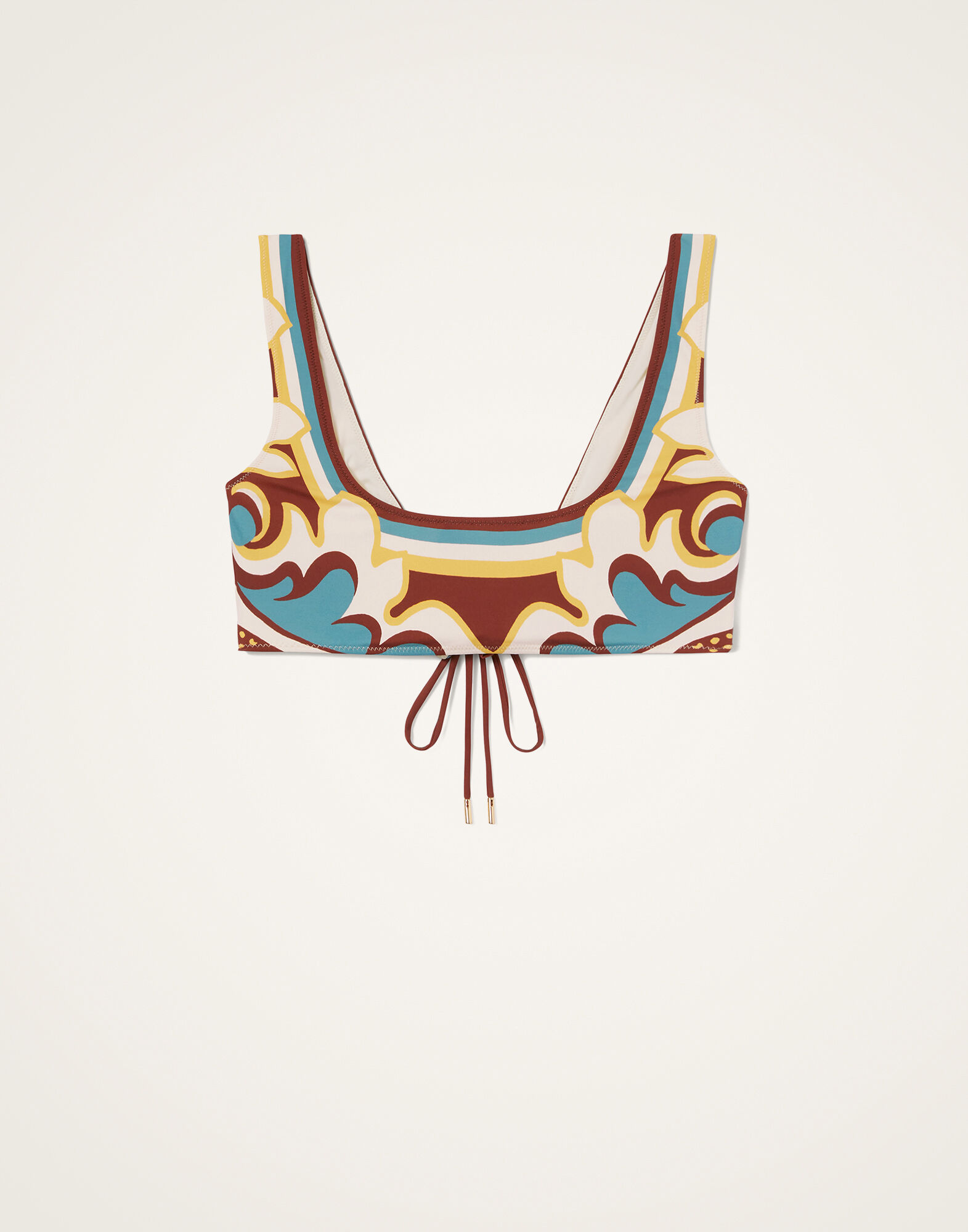 La DoubleJ Sunset Bikini Top Palazzo Plac&eacute;e Chocolate SWI0046LYC006PAL08BR07