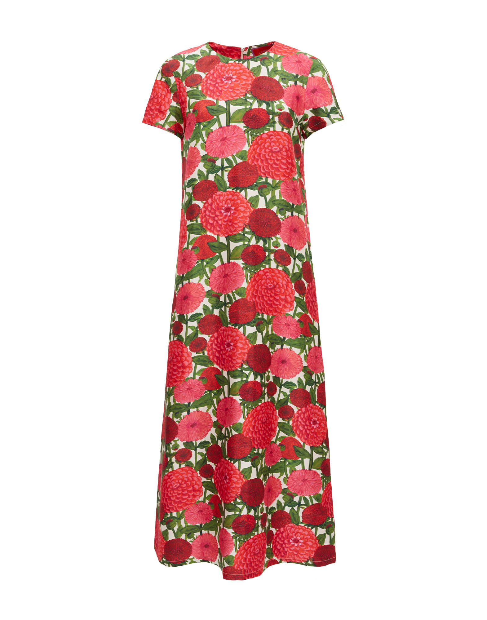 Swing Dress in Pink Dahlias for Women | La DoubleJ
