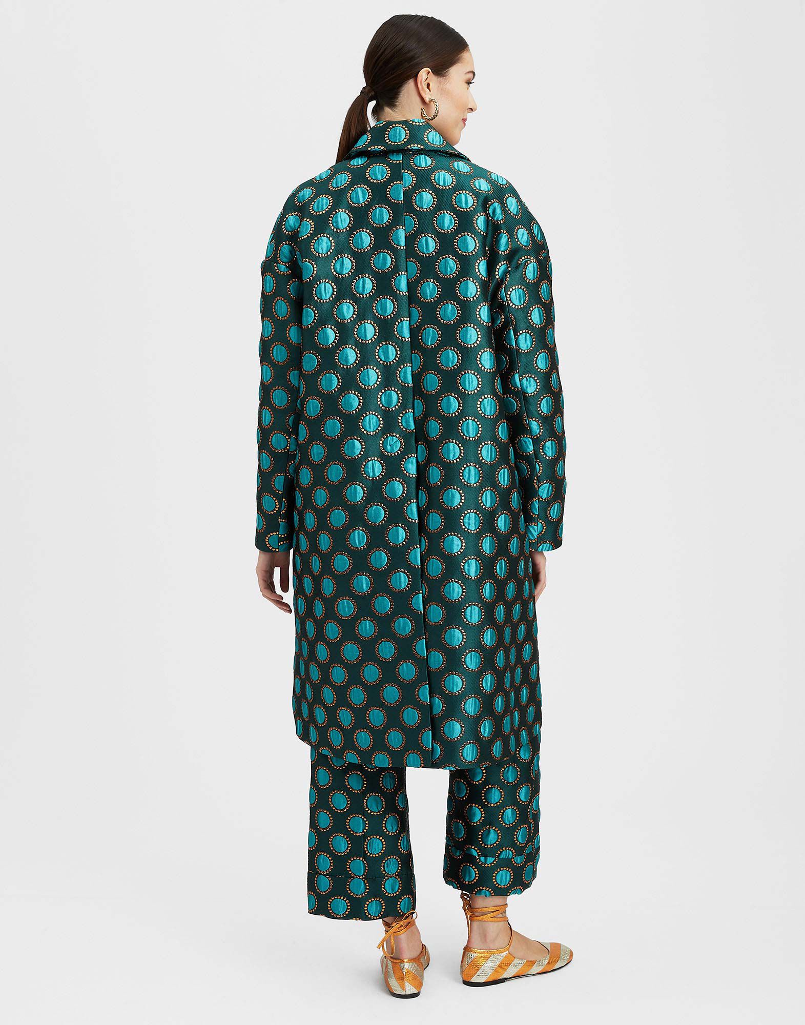 Boxy Coat in Winter Sun Emerald for Women | La DoubleJ Boxy Coat in Winter Sun Emerald for Women | La DoubleJ