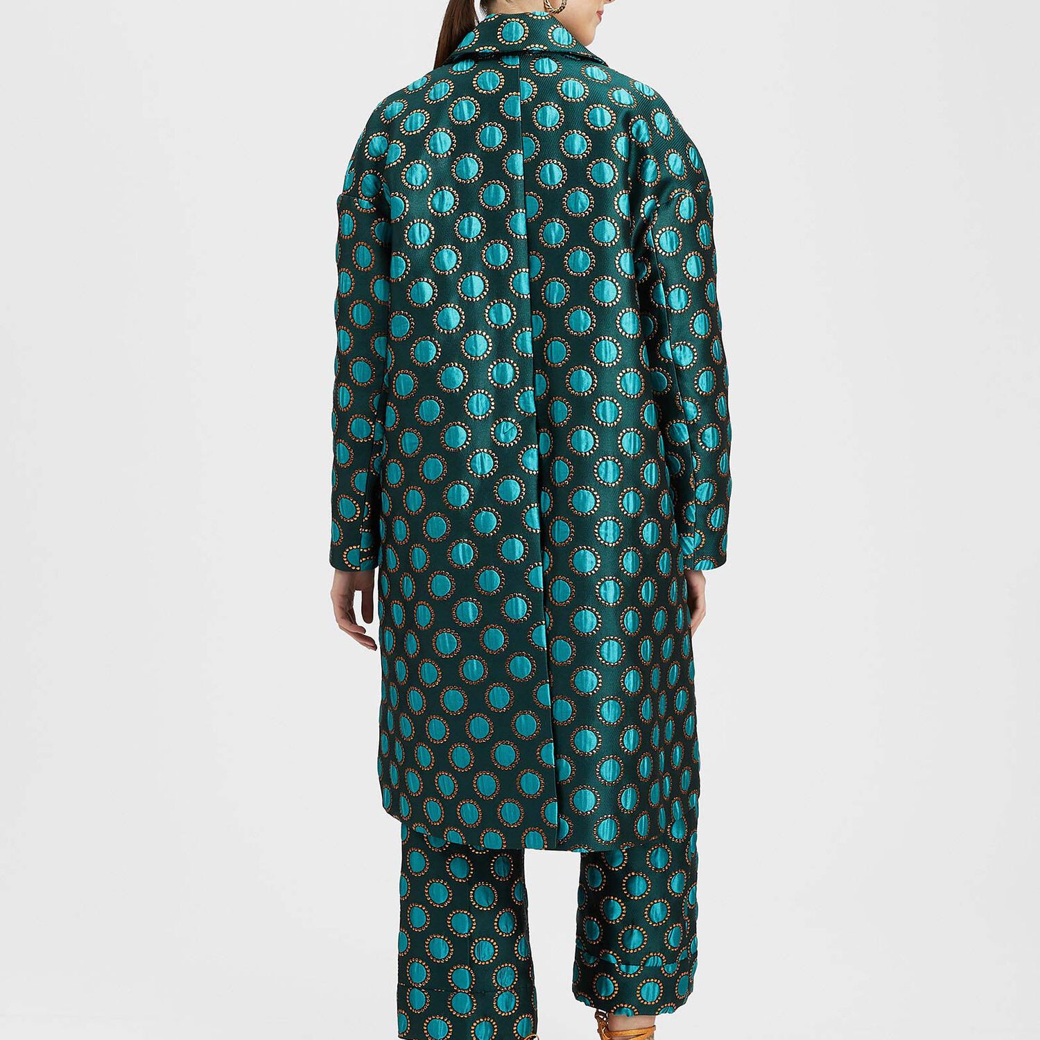  La Doublej Outerwear Women - Boxy Coat Winter Sun Emerald L 80% Polyester 9% Metal 7%silk 4%polyammide 