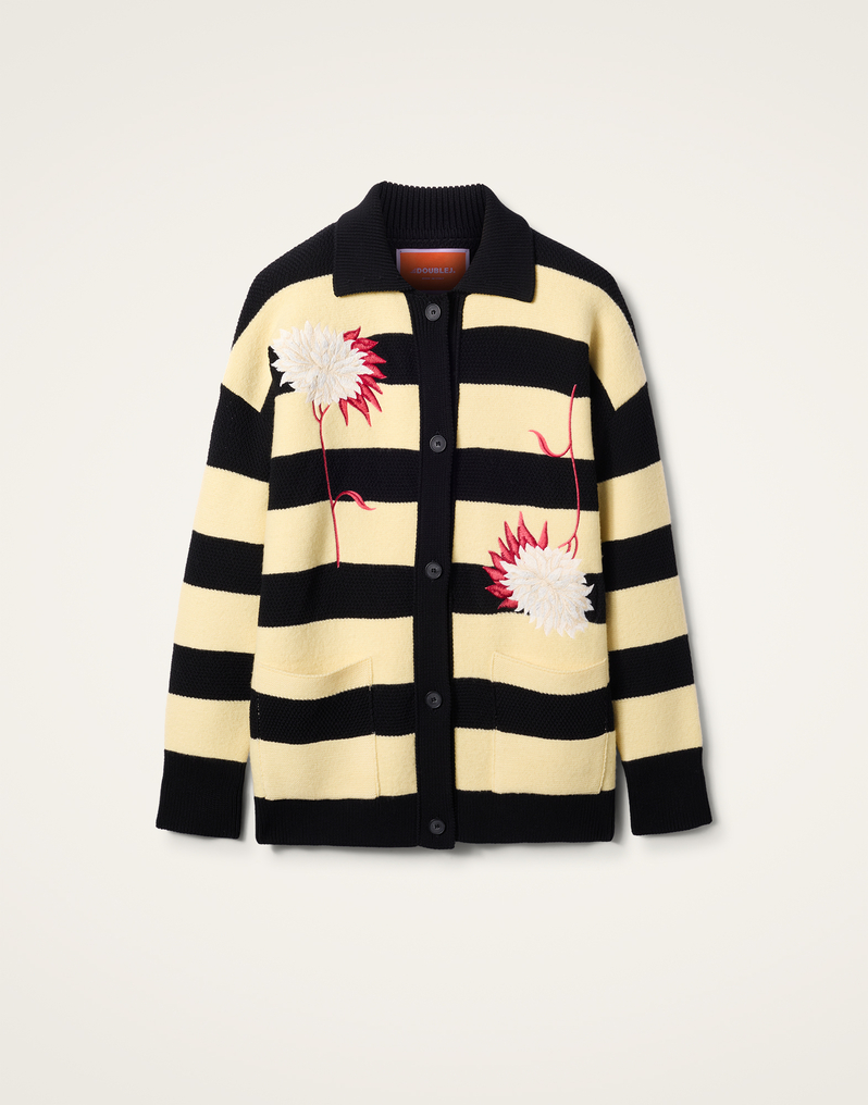 La DoubleJ Derby Cardigan La DoubleJ Derby Cardigan Derby Black & Yellow PUL0242KNI146VA331BL04
