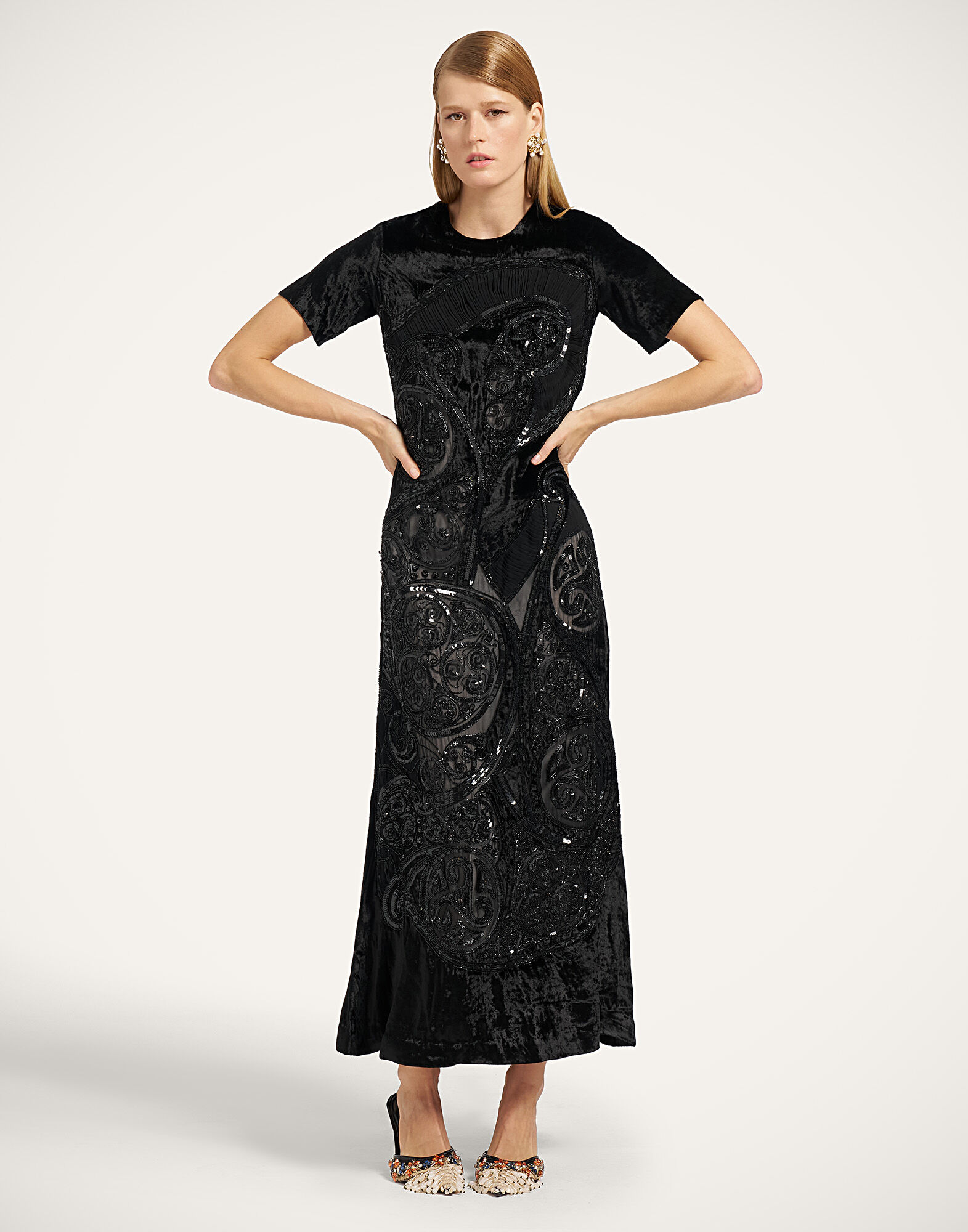 La DoubleJ Super Swing Dress Alchemy Black DRE1155VEL023ALC10BL01