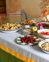 La DoubleJ Large Tablecloth La DoubleJ Large Tablecloth Rainbow Sky TBC0003LIN006RAI0025