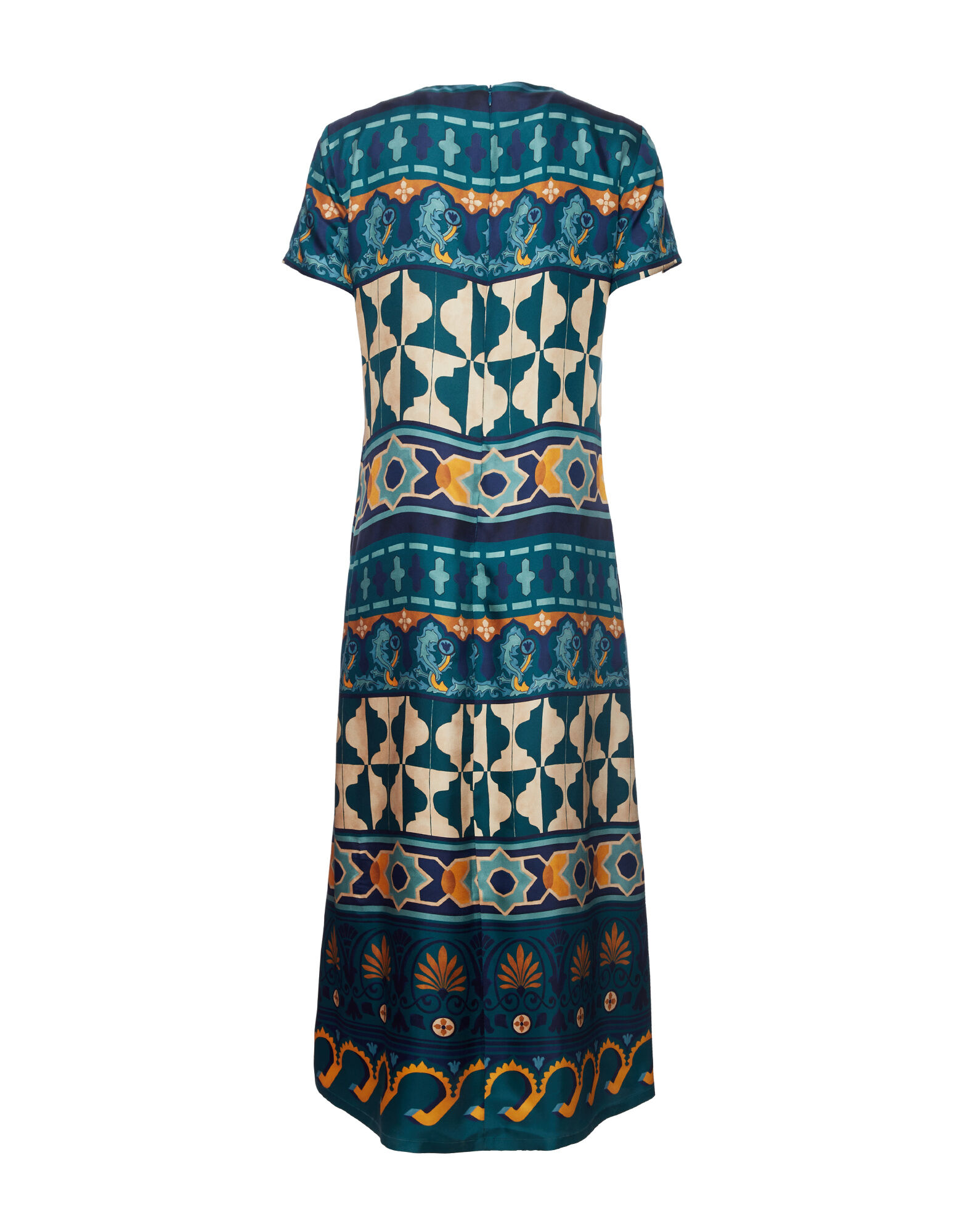 La DoubleJ Swing Dress Casareale Plac&egrave;e Emerald DRE0001SIL001REA01GR04