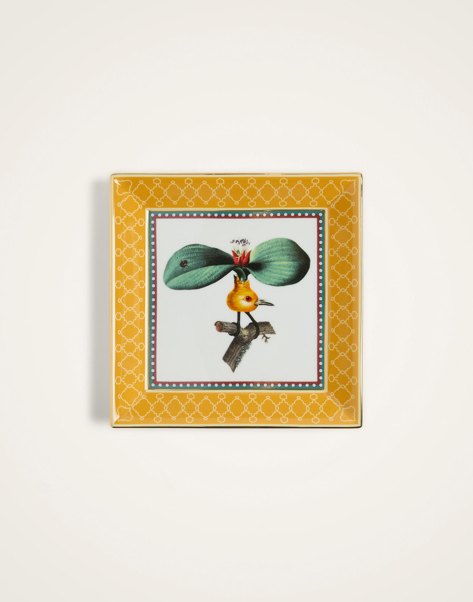 La DoubleJ Trinket Tray Leafflyer Saffron TRI0007CER001LEF01YE09