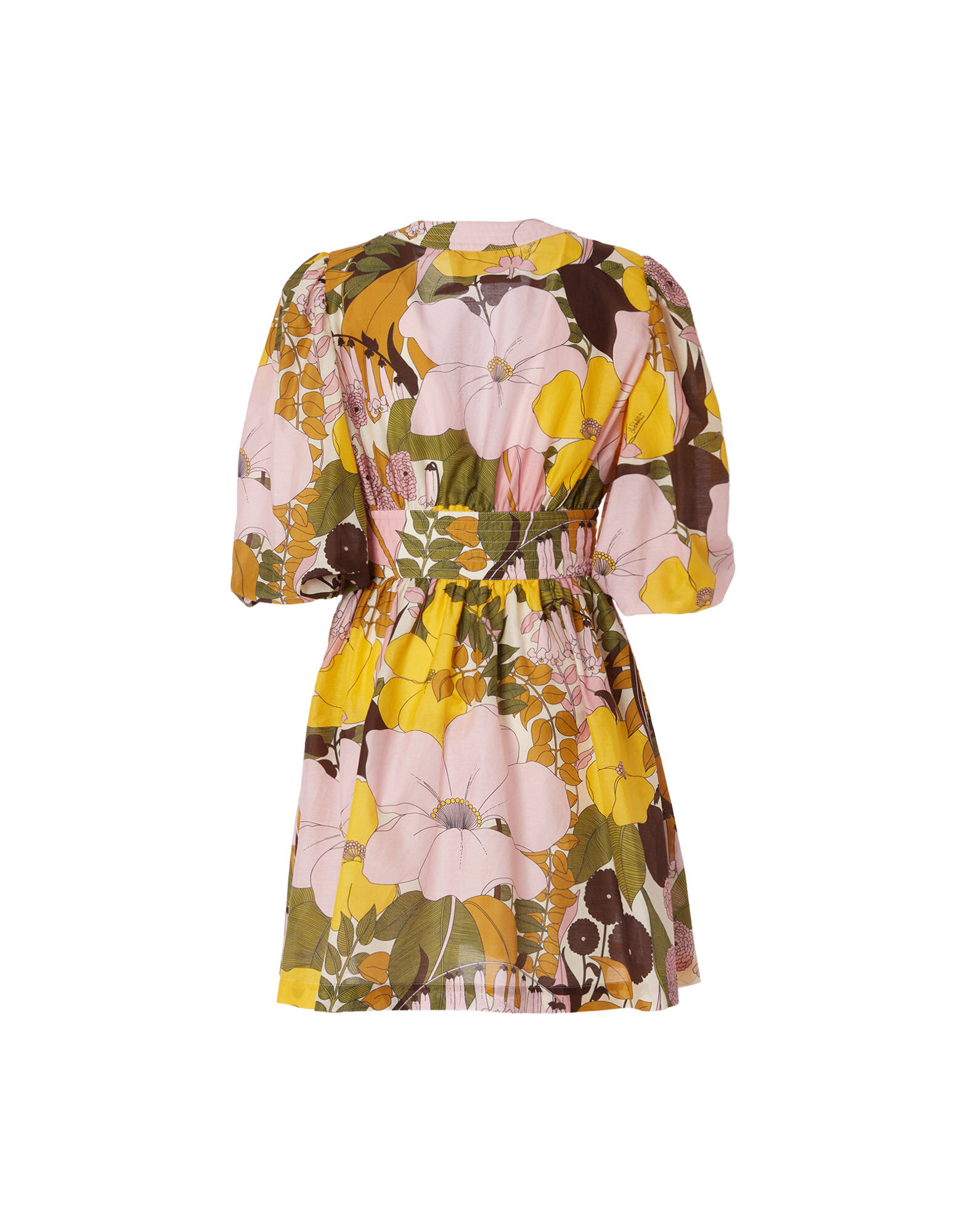 La DoubleJ Margherita Dress Big Flower Rose DRE0511SIL010BFL03PI01