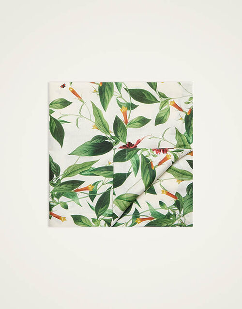 La DoubleJ Medium Tablecloth Bosco Blooms Green TBC0017LIN008BOS02GR02