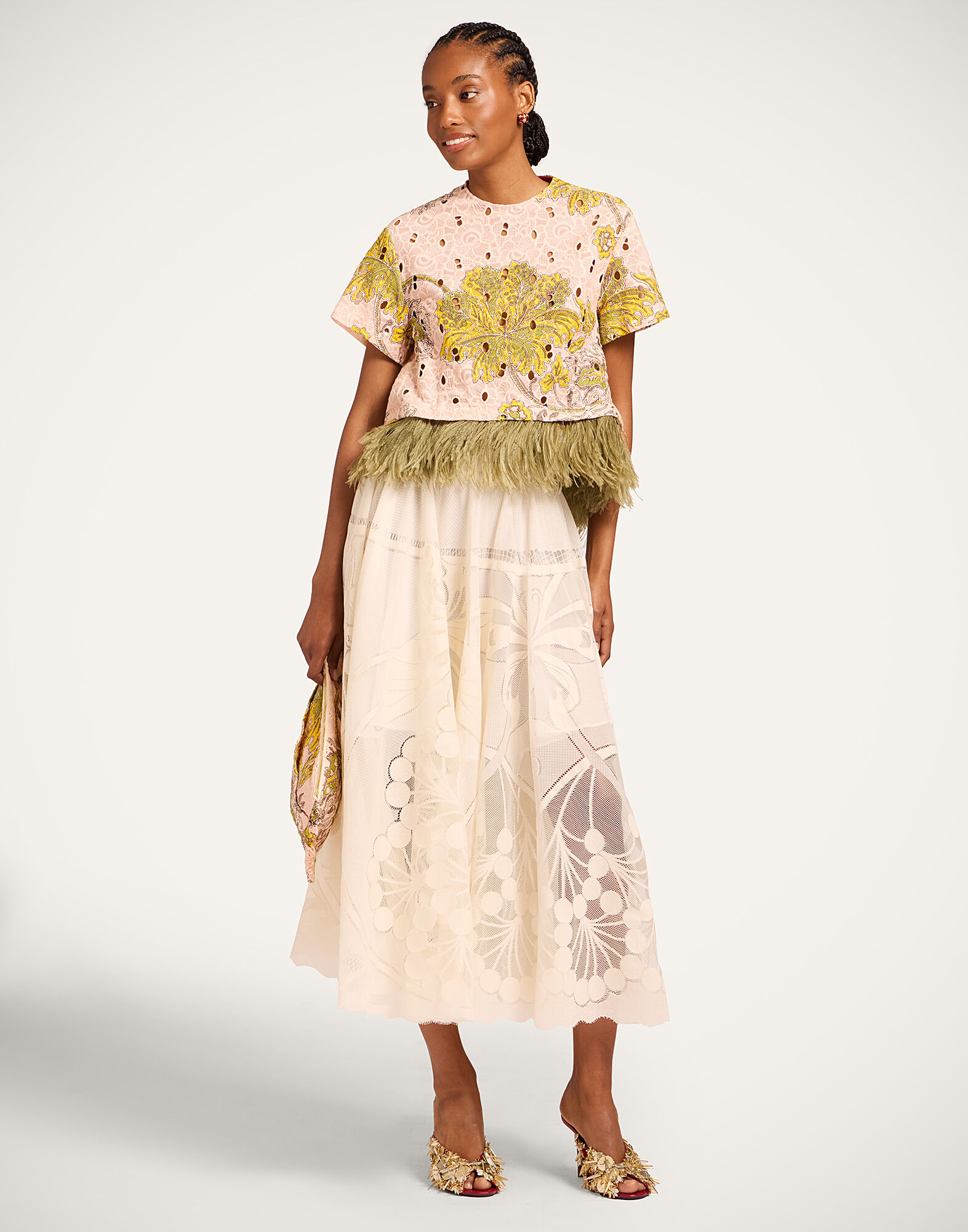 La DoubleJ La Scala Tee Swathe Pink TSH0041EMB031SWA01PI01