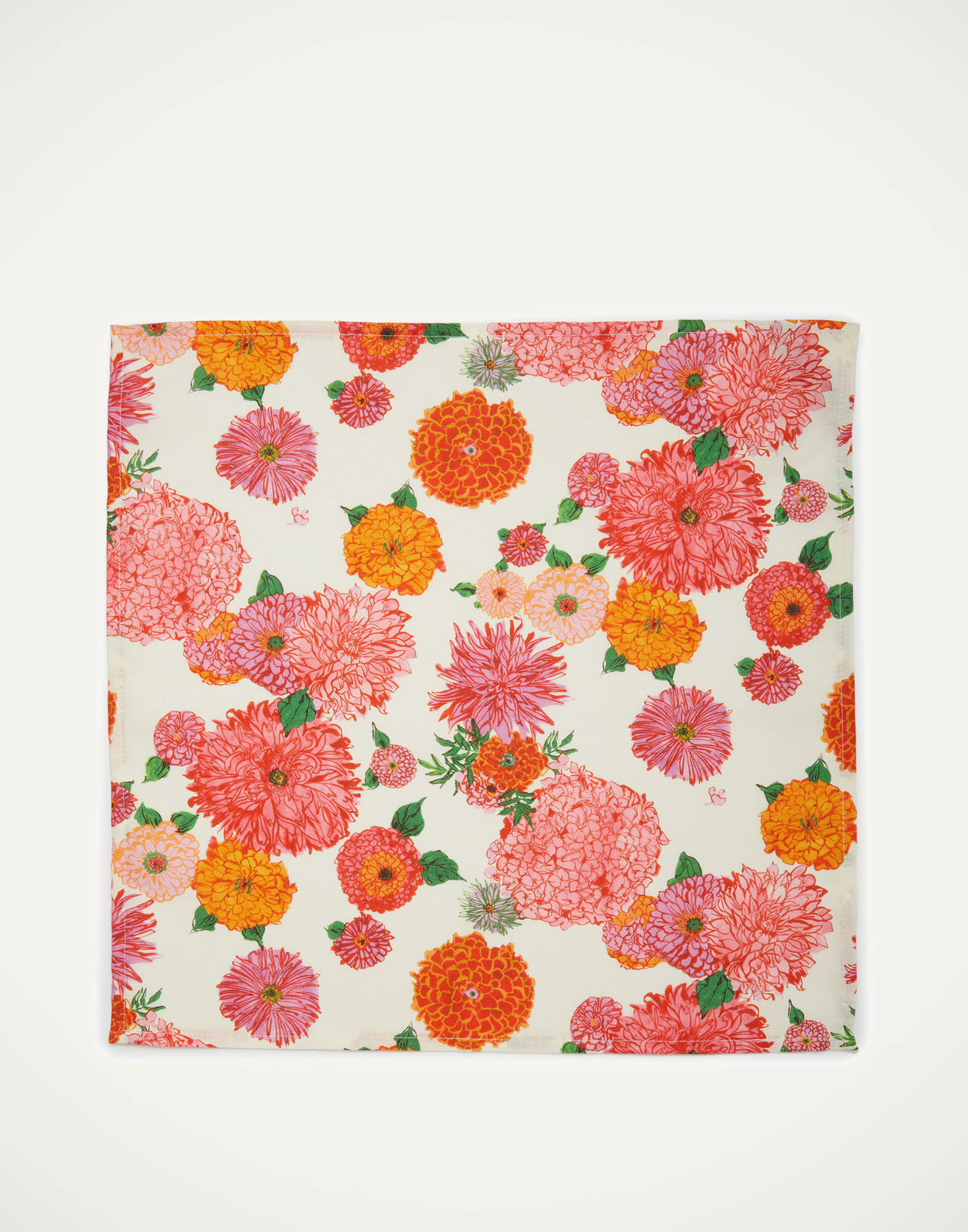 La DoubleJ Large Napkins Set Of 2 Bright Blooms Small NAP0006LIN005BRB0002