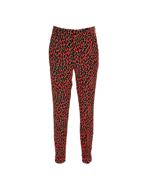 LaDoubleJ Capri Pants Leopard Rosso TRO0009SAB001LEO0002