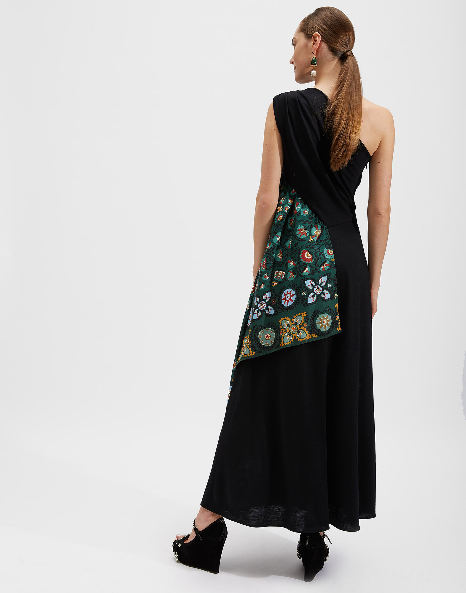 La DoubleJ Cascata Dress Solid Black DRE0285JER017BLA0001