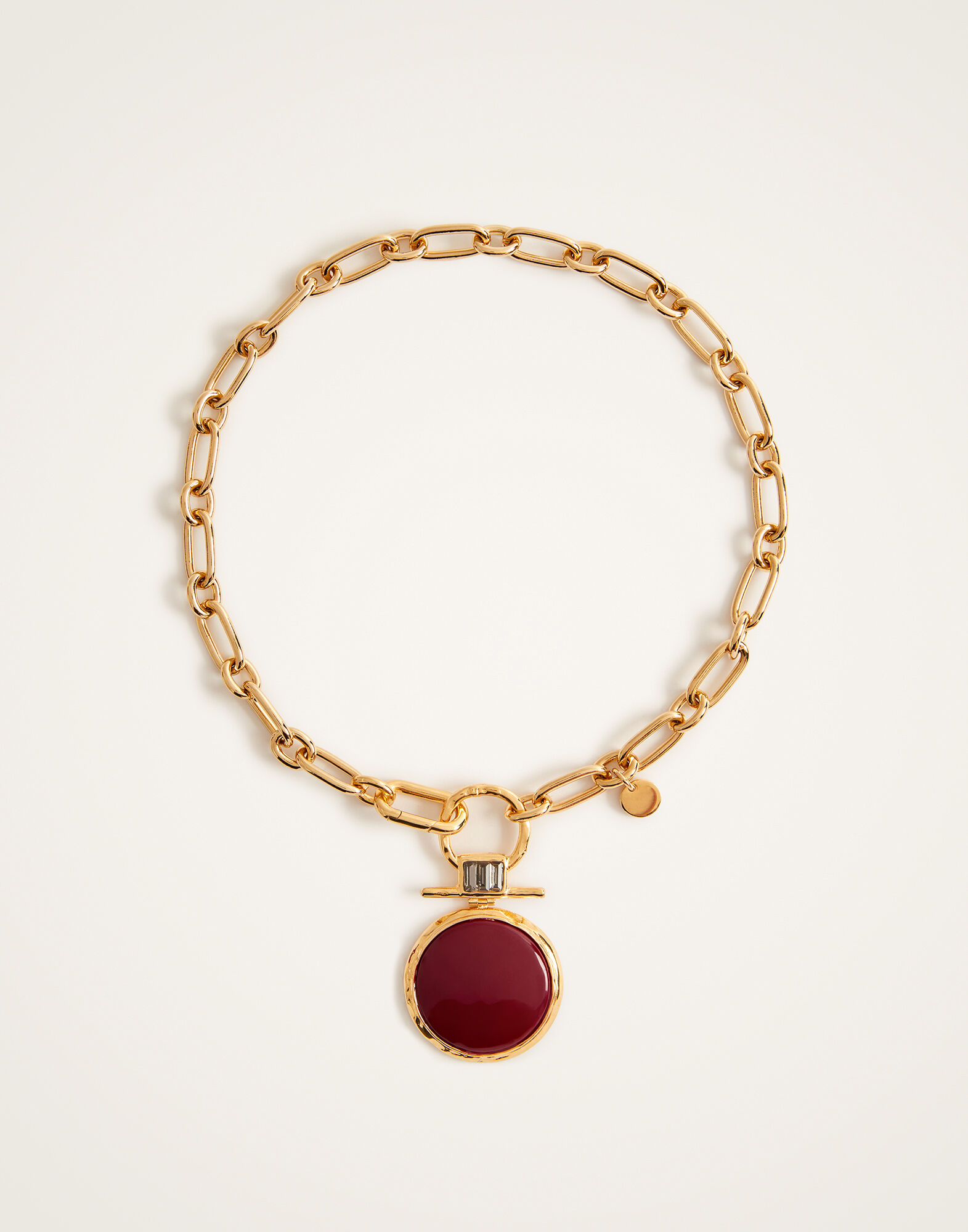 Shen Loop Necklace in Solid Burgundy for Women | La DoubleJ