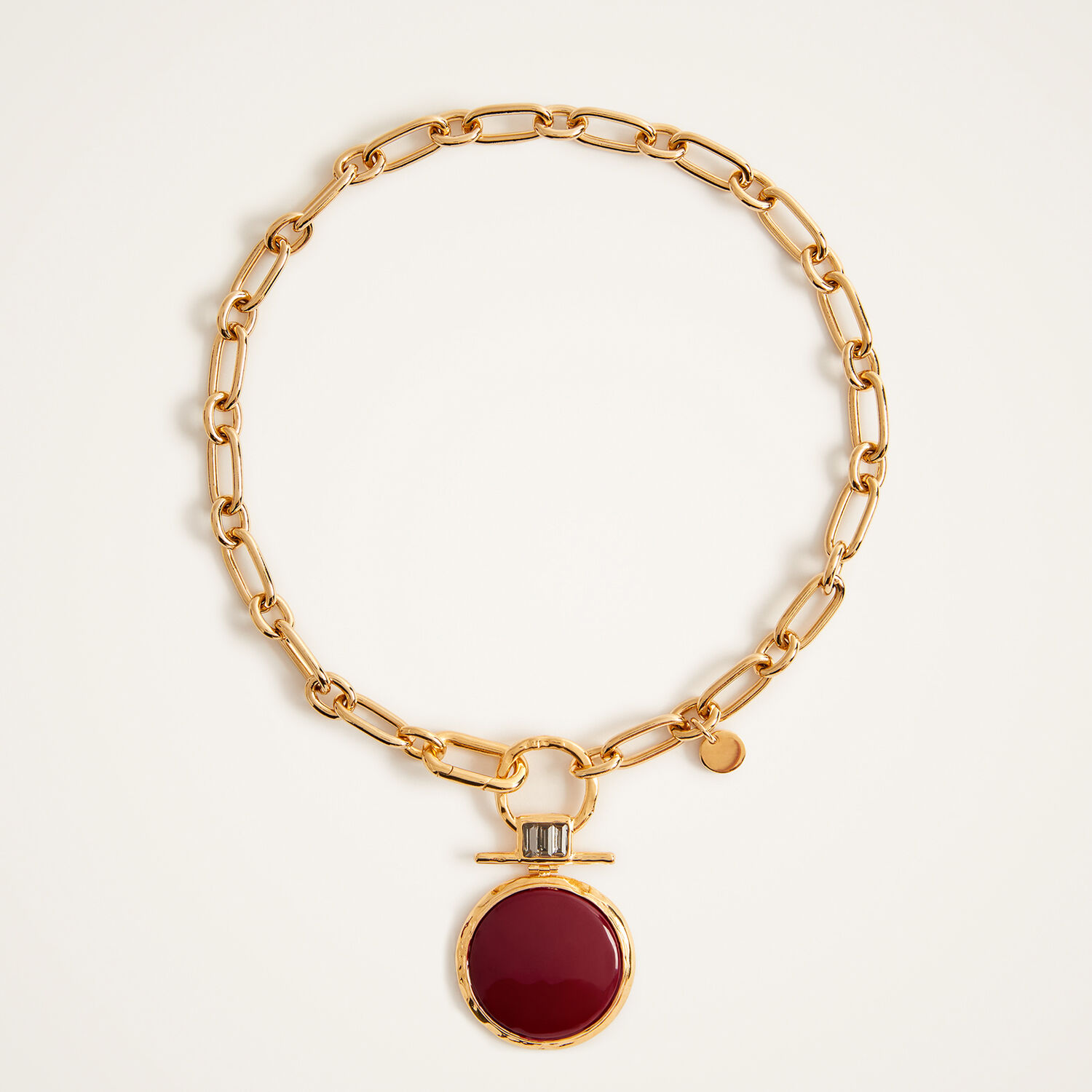  La Doublej Necklaces Women - Energy Necklace Solid Burgundy One Size 68% Brass 30% Polish 2% Crystal 