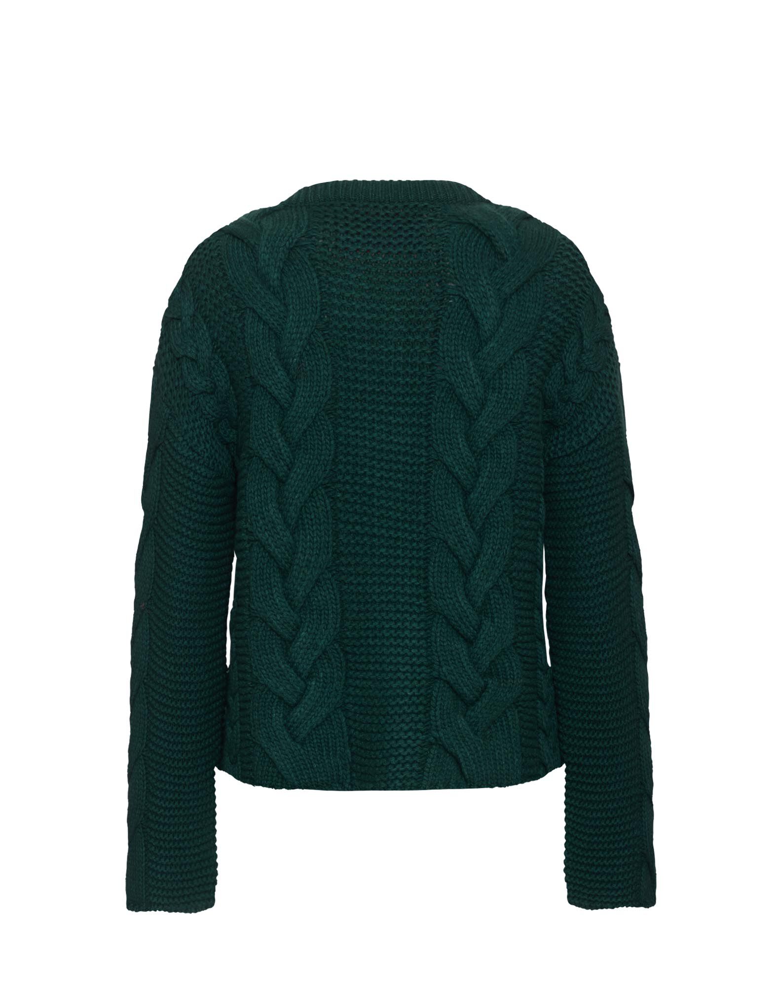 Portrait Cardigan in Solid Green for Women | La DoubleJ