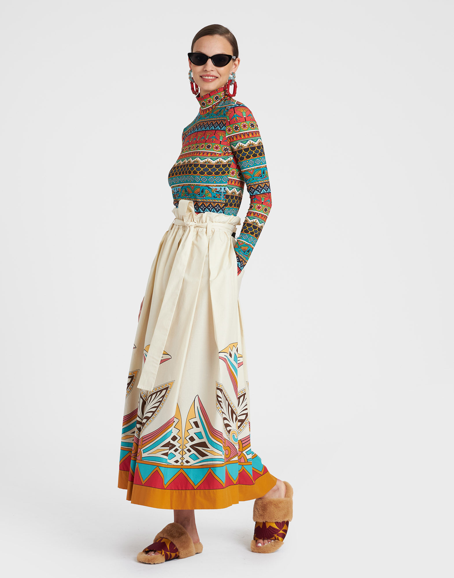 La DoubleJ Turtleneck Giza Turquoise SHI0030JER005GIZ01BU08