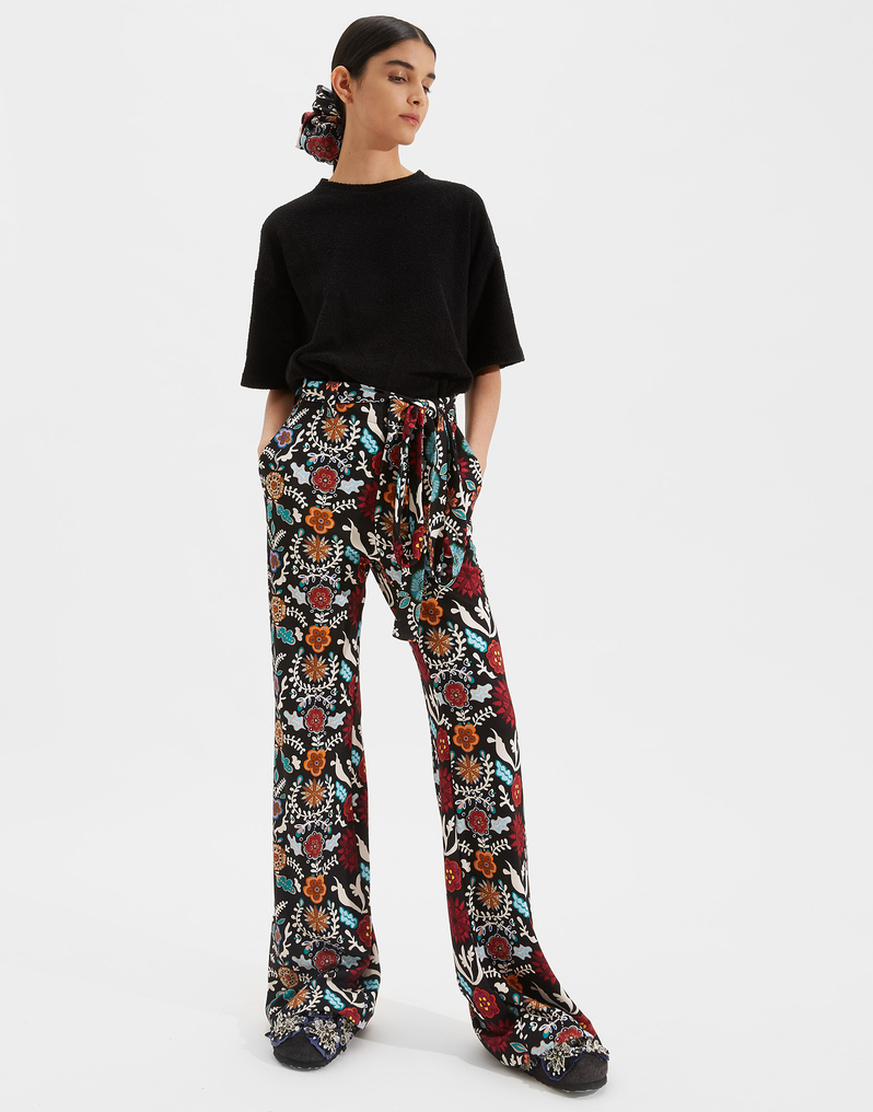 LaDoubleJ Slit Pants LaDoubleJ Slit Pants Fire Flower TRO0015JER007FIR0001