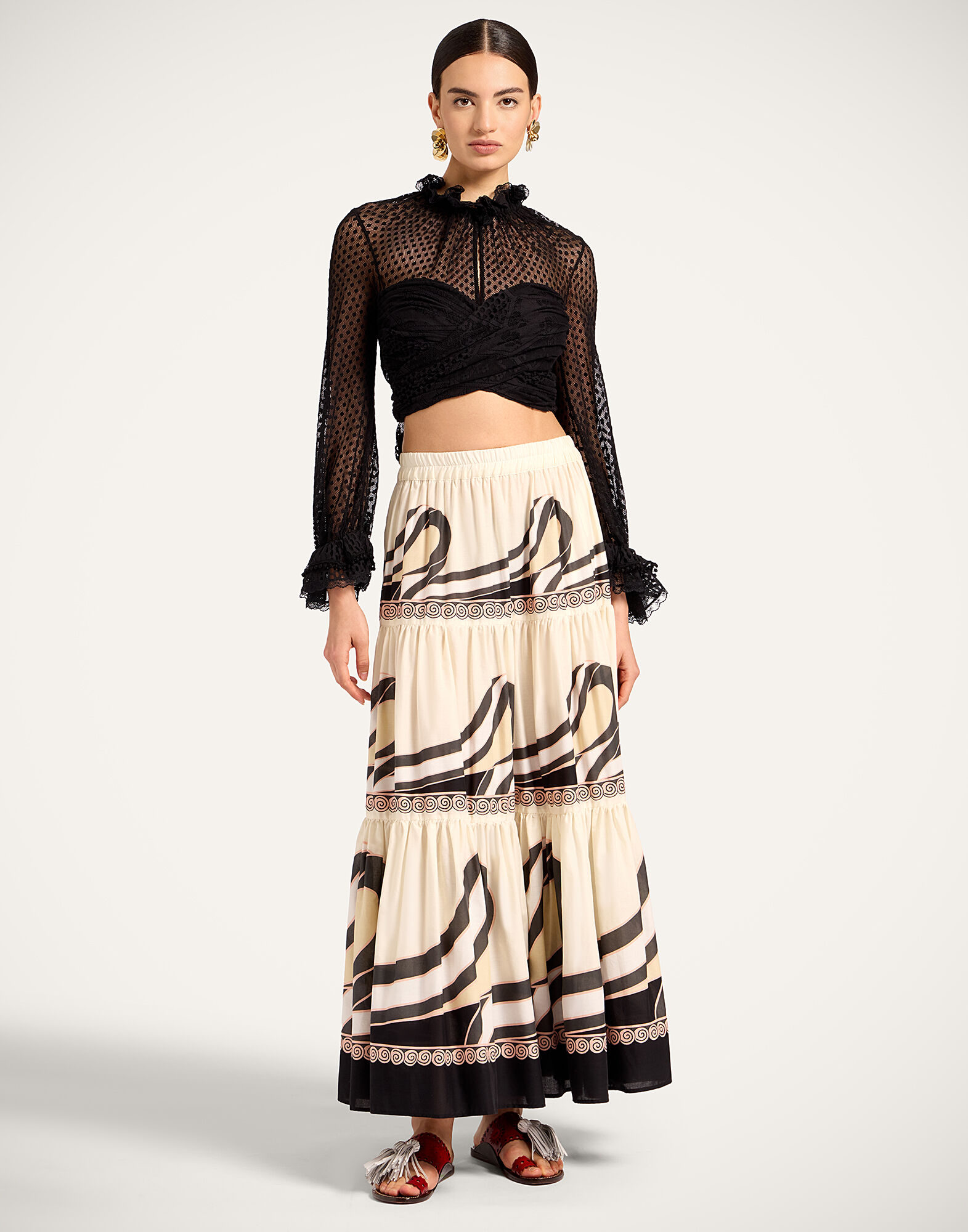 La DoubleJ Big Skirt Ambrosia Plac&eacute;e Pale Pink SKI0139COT056AMB03PI02