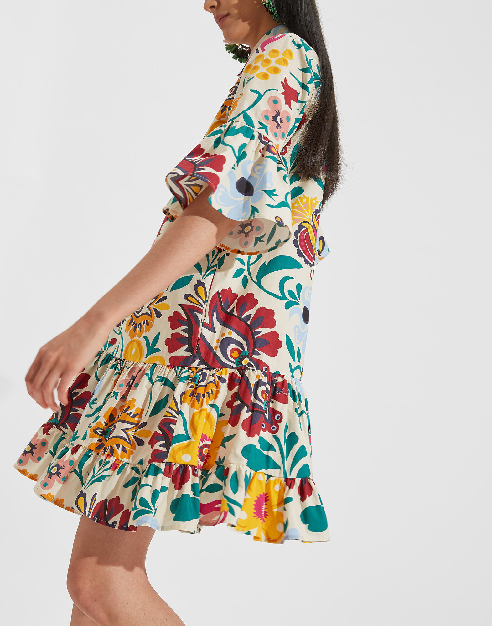 La DoubleJ Choux Dress Selva Bianco DRE0193COT001SEL0002