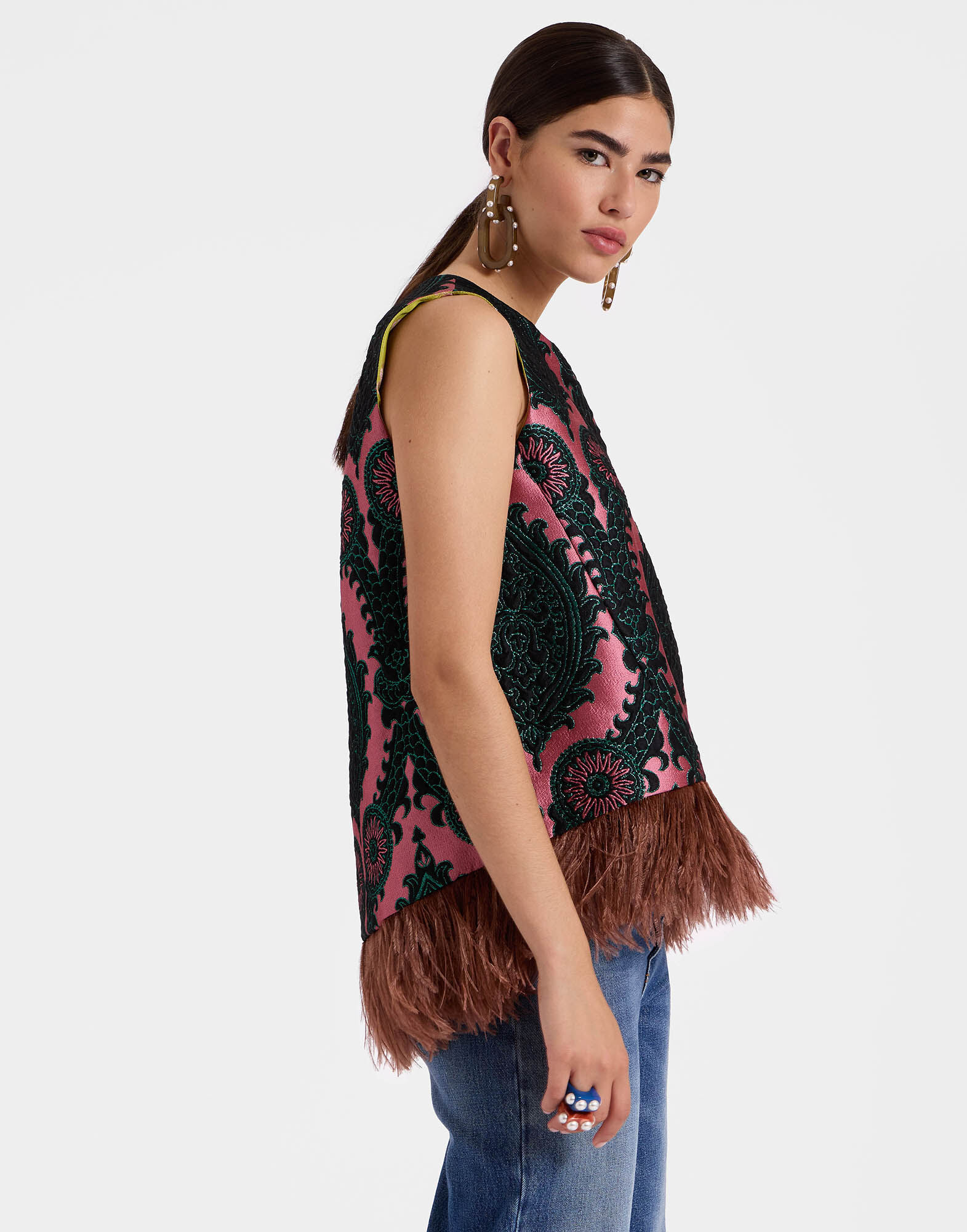 La DoubleJ La Scala Top Oltrarno Pink TOP0013JCQ084OLT01PI01